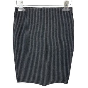 Forever 21 Gray Striped Pencil Skirt